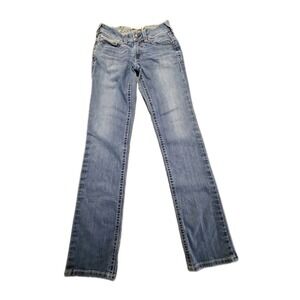 Ariat Real Denim Blue Jeans Womens 29x33.5 Straight Leg Western See Description